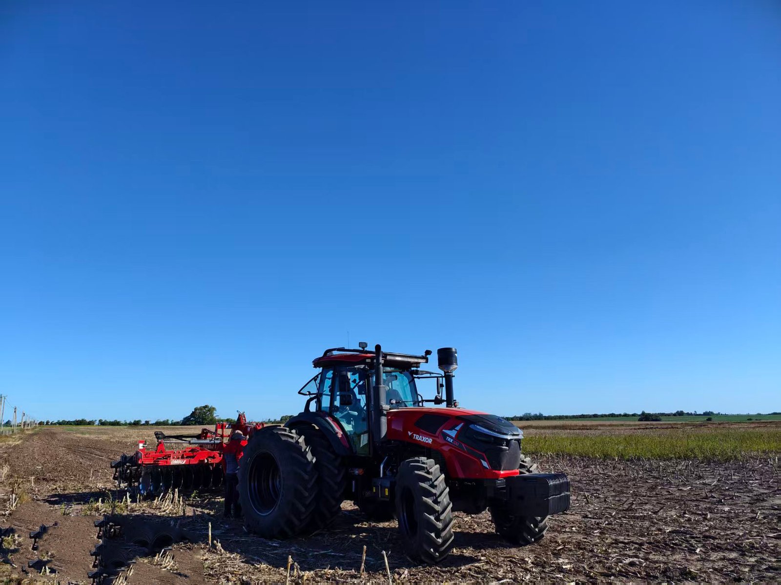 4x4 Tractor Working on Sloping Land