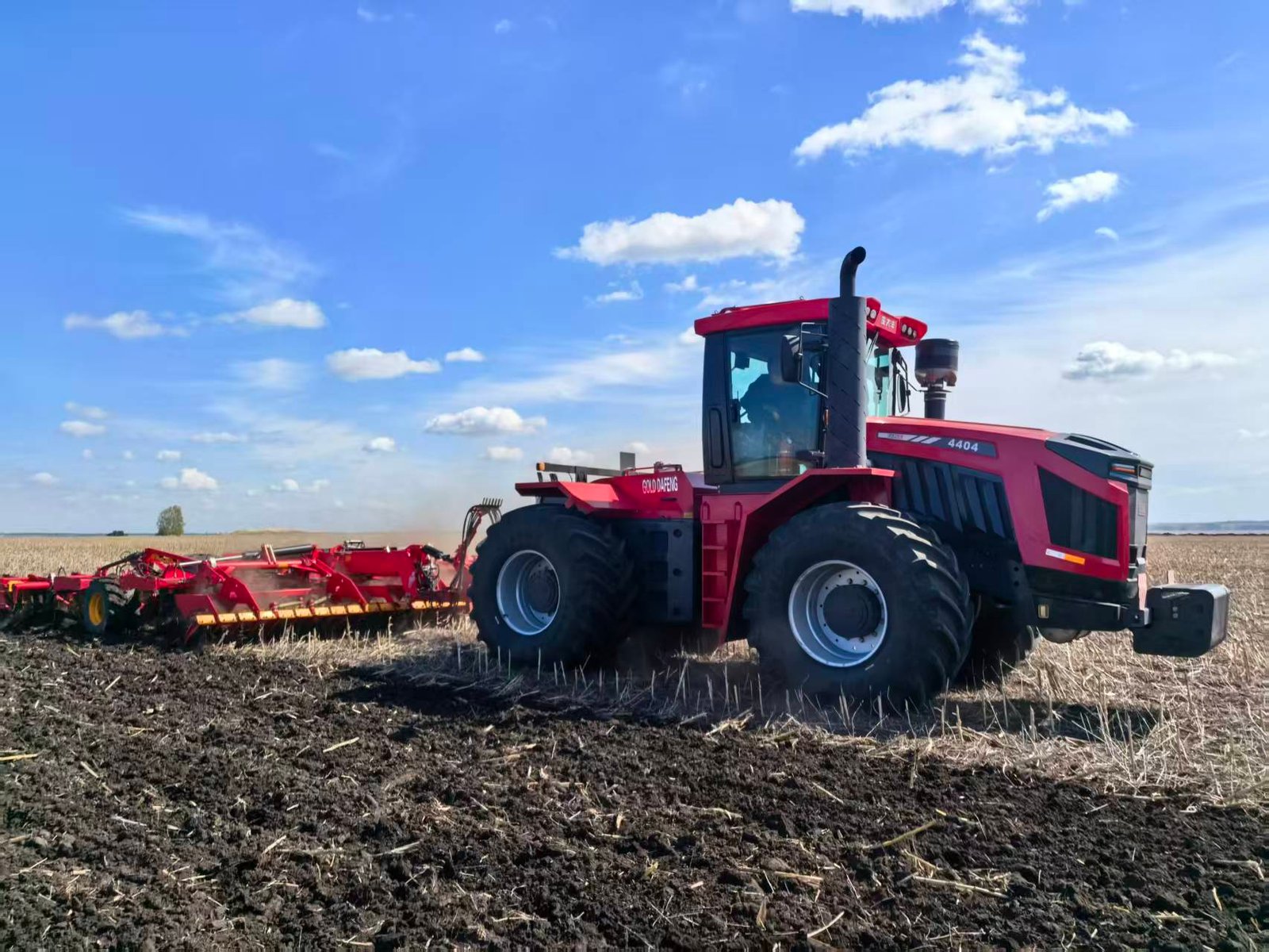 4x4 Tractor Working on Sloping Land